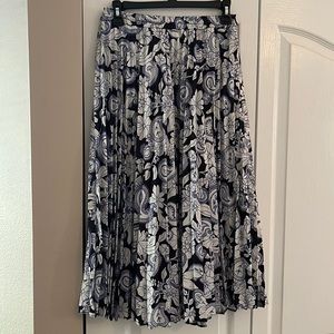 Christian Wijnants paisley pleated midi skirt